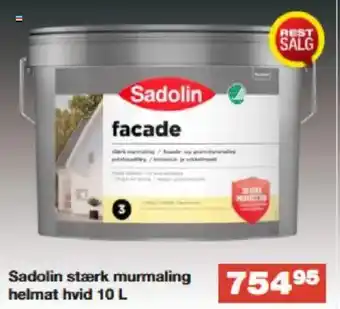 Bauhaus Sadolin stærk murmaling helmat hvid tilbud