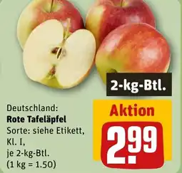 REWE Deutschland: Rote Tafeläpfel tilbud