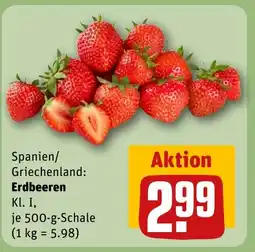 REWE Spanien/ Griechenland: Erdbeeren tilbud