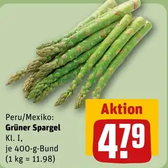 REWE Peru/Mexiko: Grüner Spargel tilbud