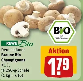 REWE Deutschland: Braune Bio Champignons tilbud