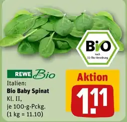 REWE Italien: Bio Baby Spinat tilbud