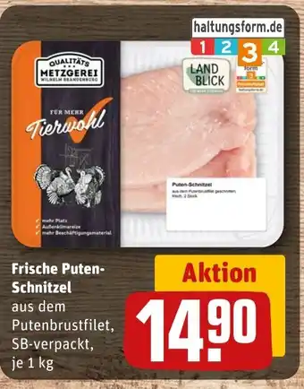 REWE Frische Puten- Schnitzel aus dem tilbud