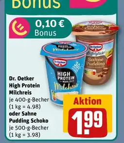 REWE Dr. Oetker High Protein Milchreis tilbud