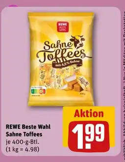 REWE REWE Beste Wahl Sahne Toffees tilbud