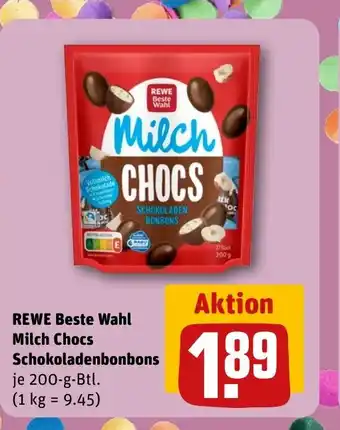 REWE REWE Beste Wahl Milch Chocs Schokoladenbonbons tilbud