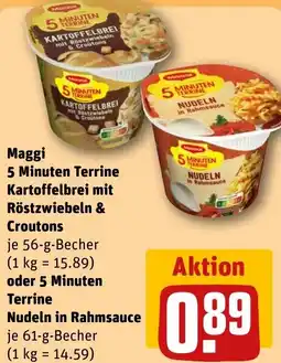 REWE Maggi 5 Minuten Terrine Kartoffelbrei mit Röstzwiebeln & Croutons tilbud