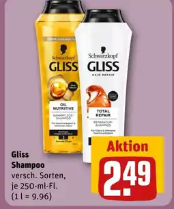 REWE Gliss Shampoo versch. Sorten, tilbud