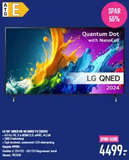 Elgiganten LG 55″ QNED 80 4K QNED TV (2024) tilbud