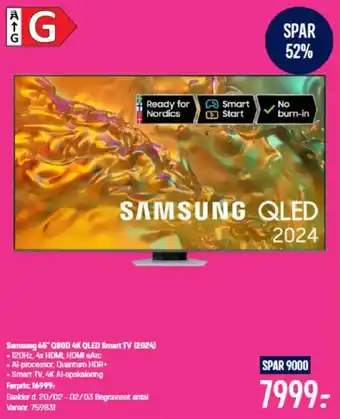 Elgiganten Samsung 65 QBOD 4K QLED Smart TV (2024) tilbud