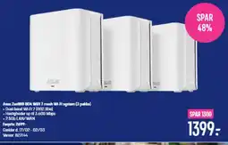 Elgiganten Asus ZonWill BD4 WIR 7 mesh WI-A system (3 pakke) tilbud