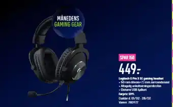 Elgiganten Logitech G Pro X SE gaming headset tilbud