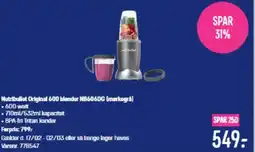 Elgiganten Nutribullet Original 600 blender NB606DG (markegrå) tilbud