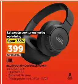 Power JBL BLUETOOTH-HOVEDTELEFONER tilbud