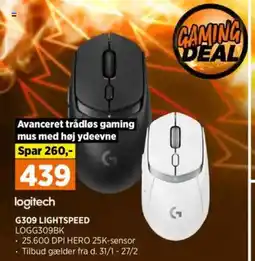 Power logitech G309 LIGHTSPEED tilbud