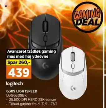 Power logitech G309 LIGHTSPEED tilbud