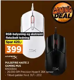 Power PULSEFIRE HASTE 2 GAMING MUS 6N0A8AA tilbud