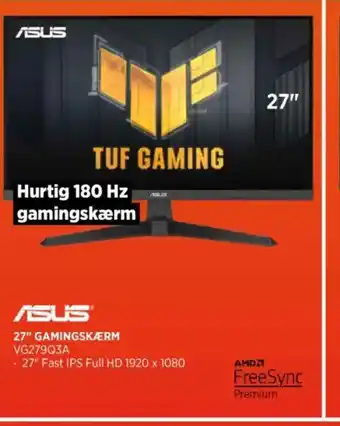 Power ASUS 27" GAMINGSKÆRM tilbud