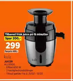 Power Kulz juicer kuj3000 tilbud