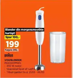 Power BRAUN STAVBLENDER MQ10001MWH tilbud