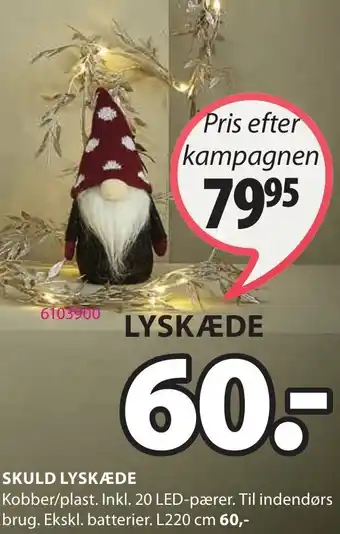 JYSK Skuld Lyskæde L220 Cm tilbud