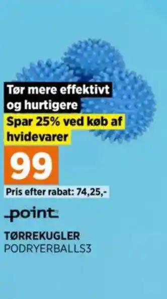 Power TØRREKUGLER PODRYERBALLS3 tilbud