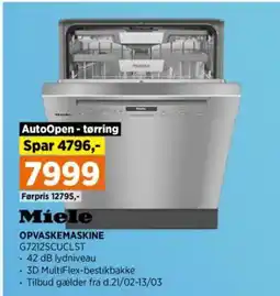 Power Miele OPVASKEMASKINE G7212SCUCLST tilbud