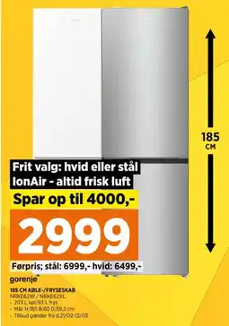 Power Gorenje køle-/fryseskab tilbud