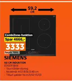 Power Siemens induktion ed651fsb5e tilbud