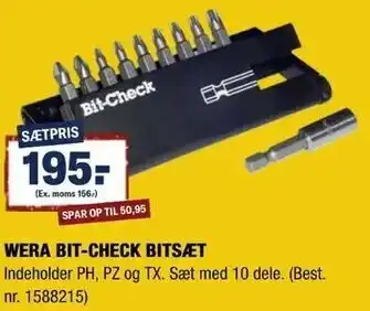 Wera Bit-Check Bitsæt