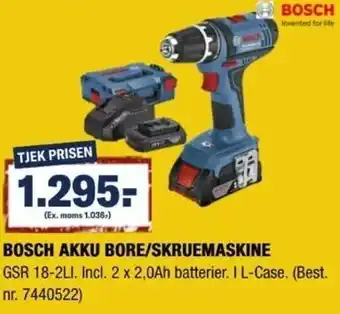 Stark Bosch Akku Bore/Skruemaskine GSR 18 tilbud