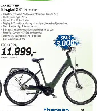 Thansen El-cykel 28 tilbud