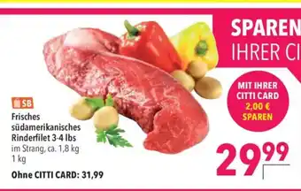 Citti Rinderfilet 3-4 lbs Frisches südamerikanisches tilbud