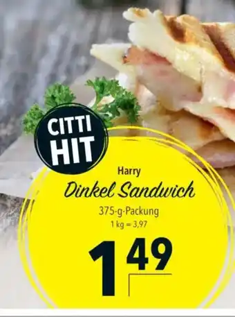 Citti Harry Dinkel Sandwich tilbud