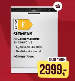 Skousen OPVASKEMASKINE tilbud