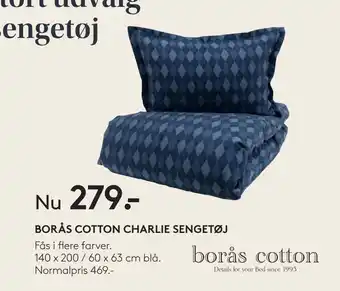 SENG BORÅS COTTON CHARLIE SENGETØJ tilbud