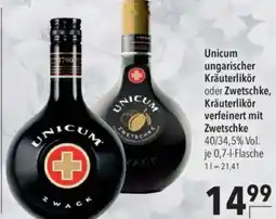 Citti Unicum ungarischer Kräuterlikör oder Zwetschke, tilbud