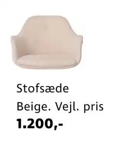 Sinnerup Stofsæde Beige tilbud