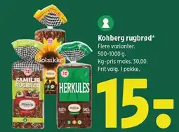 Coop 365 Kohberg rugbrød tilbud