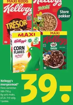 Coop 365 Kellogg's morgenmad tilbud