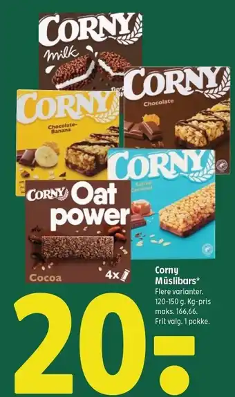 Coop 365 Corny Müslibars tilbud