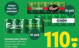 Coop 365 Carlsberg eller Tuborg tilbud