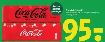 Coop 365 Coca-Cola 24-pak tilbud