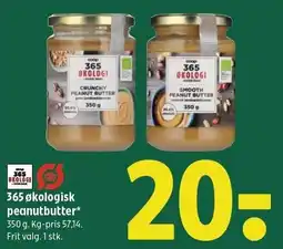 Coop 365 365 økologisk peanutbutter tilbud