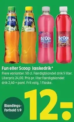 Coop 365 Fun eller Scoop læskedrik tilbud