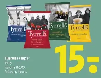 Coop 365 Tyrrells chips tilbud