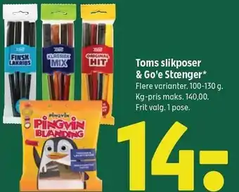 Coop 365 Toms slikposer & Go'e Stænger tilbud