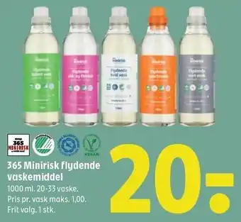 Coop 365 365 Minirisk flydende vaskemiddel tilbud