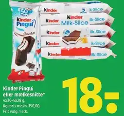 Coop 365 Kinder Pingui eller mælkesnitte tilbud