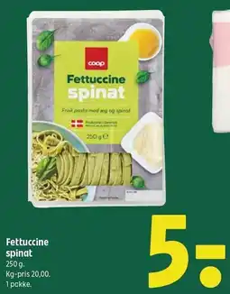 Coop 365 Fettuccine spinat tilbud